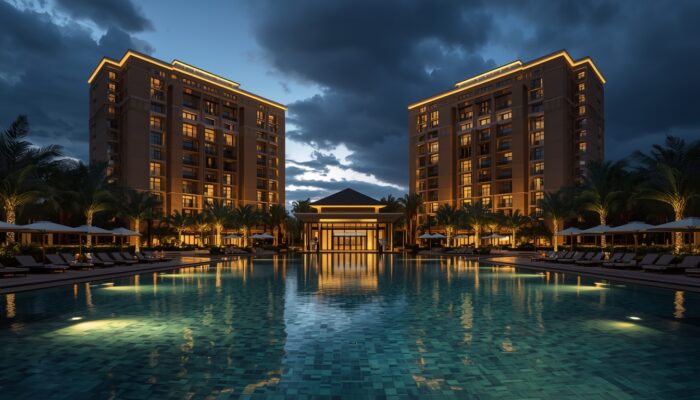 lucid-origin_Ultra-luxury_residential_towers_surrounding_a_glowing_infinity_pool_at_night_war-3